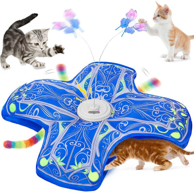 Cat Toy Interactive Cat Toy Moving Butterfly Toy Feather Cat Toy Cat Enrichment