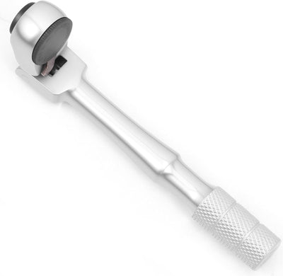 1/4" Flex Head Ratchet, Mini Ratchet Wrench with Extension Bar and Sokcet Adapter, Suits Standard 1/4" Hex Bits, Portable and Versatile Repair Tool for Tight Spaces Only Wrench