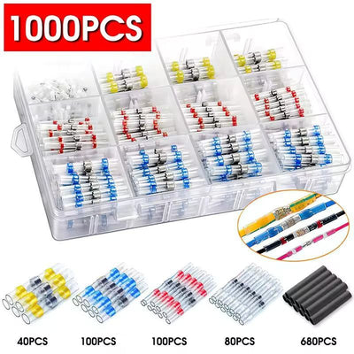 Waterproof Solder Ring Heat Shrink Middle Connector Solder Terminal Electrical - Multi - Size 1000Pcs