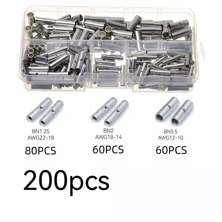 200PCS BN Copper Intermediate Connecting Terminals Cold-Pressed Terminals Copper Tubes