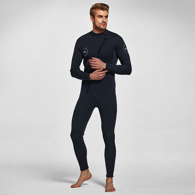3MM Men's Full Wetsuit – 4-Way Stretch, UPF 50+, Thermal & Scratch Resistant for Diving & Surfing - Black - Size XXL
