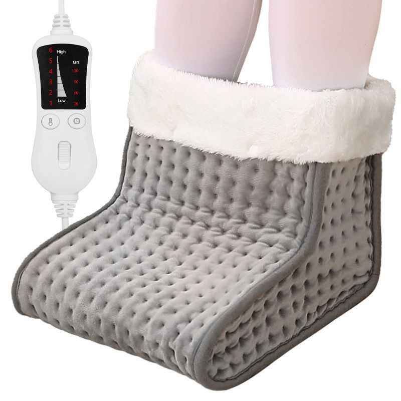Electric Heated Foot Warmer - Heating Foot Warmer for Men & Women, Feet Warmer with 6 Temperature Setting 4 Timer Setting, Auto Shut Off Washable Inner Lining, Fast Heat Use for Winter Gifts