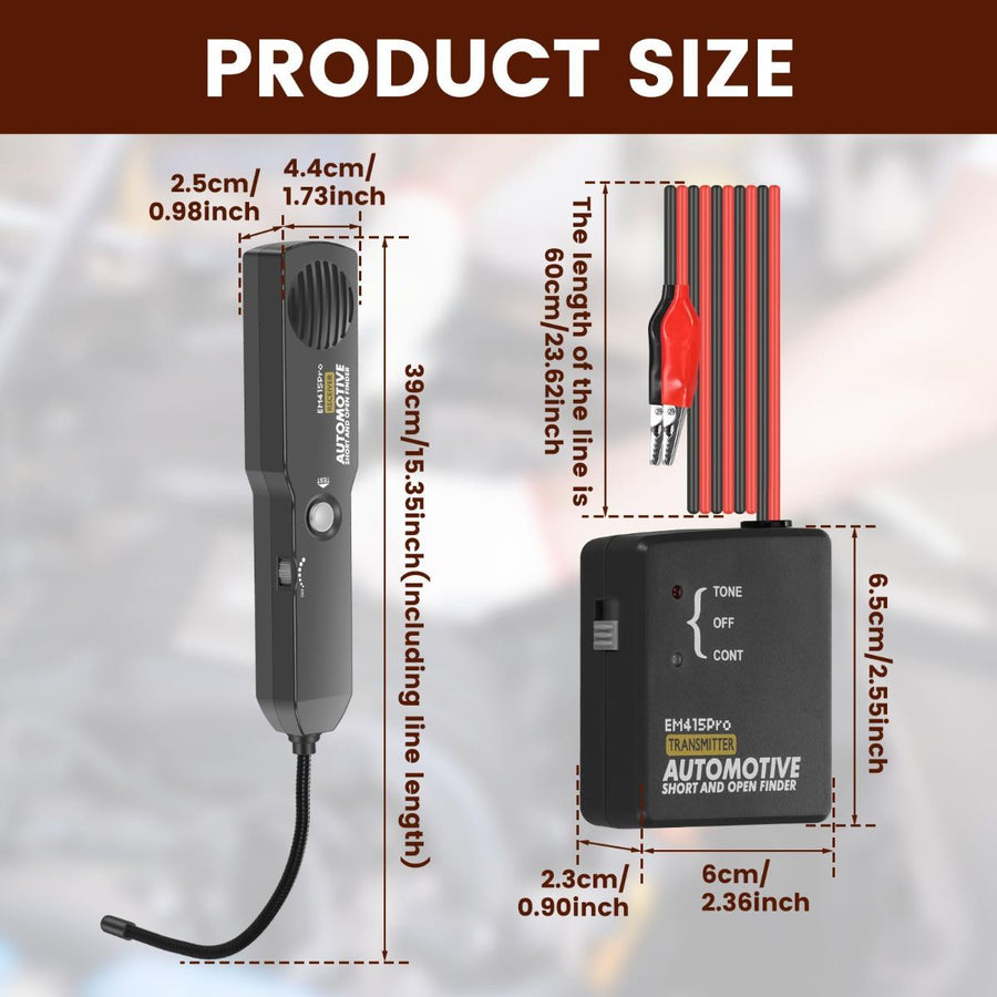 Electrical Short Open Finder for Em415pro, Professional Wire Break Finder, Automotive Circuit Tester, Cable Fault Locator, DC 6-42V Adjustable Circuit Breaker Finder Tool for Cars Trucks