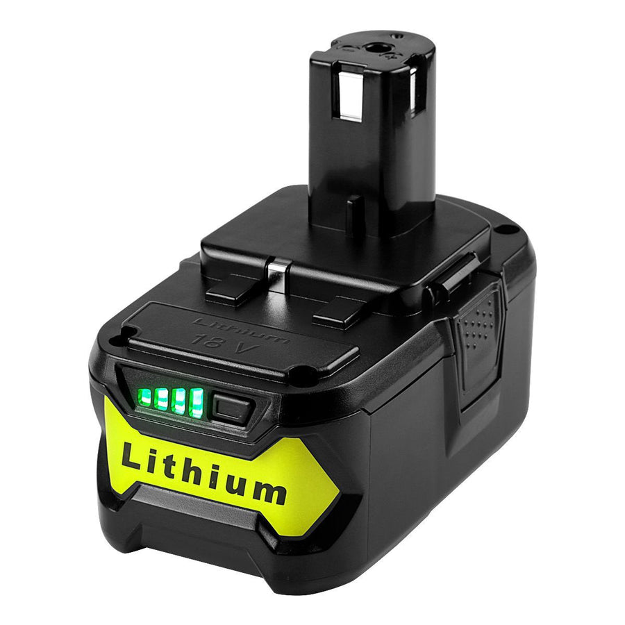18V P108 Ryobi 18V Battery Replacement P117 Charger Lithium-Ion Battery Power - Black - Size 3000mAh