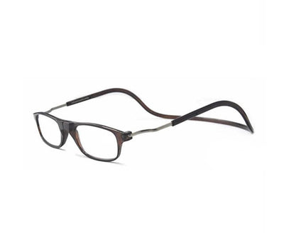 Smart Reading Glasses with Magnet Brown +1