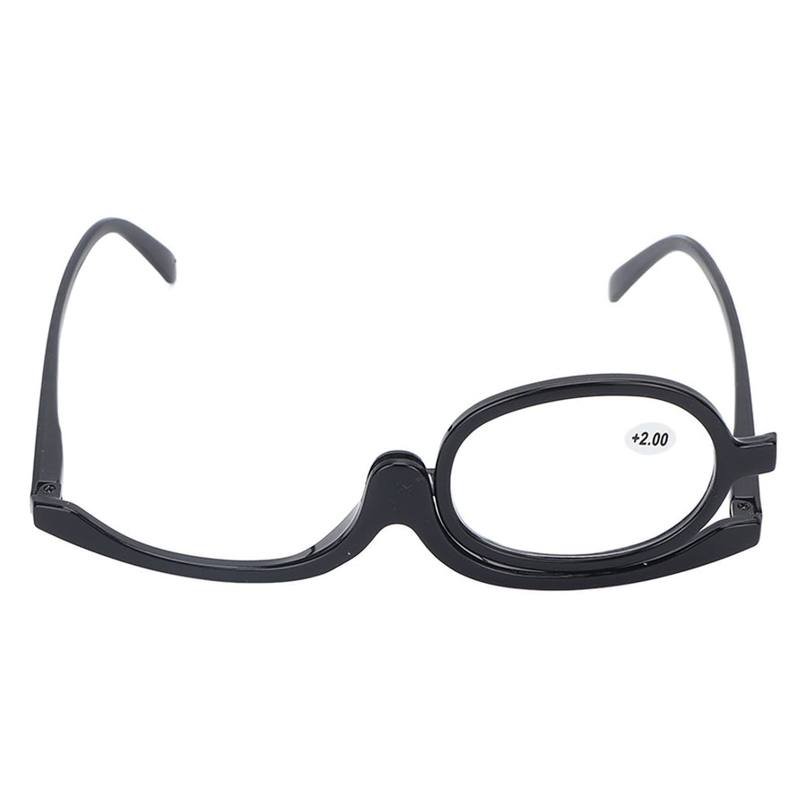 Magnifying Makeup Glasses with Folding Eye, Solid Color Makeup Glasses, black (+3.50)