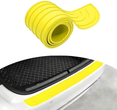 Yellow Universal Car Bumper Protection Strip Scratch Resistant Anti Slip, 104 x 9 cm