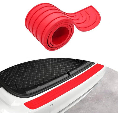 Red Universal Car Bumper Protection Strip Scratch Resistant Anti Slip, 104 x 9 cm