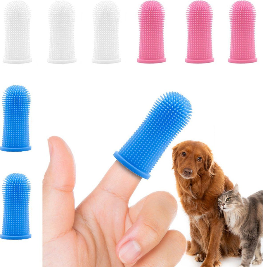 9-Piece Dog and Cat Toothbrush Set with Finger Toothbrushes