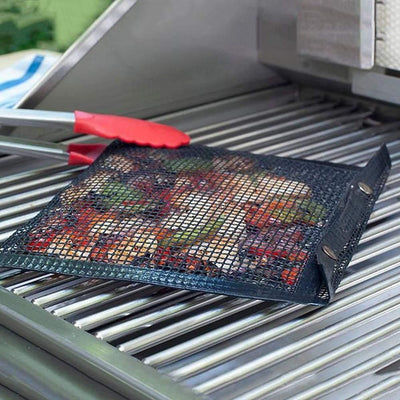 2-Pack Mesh Grill Bags for Grilling Black