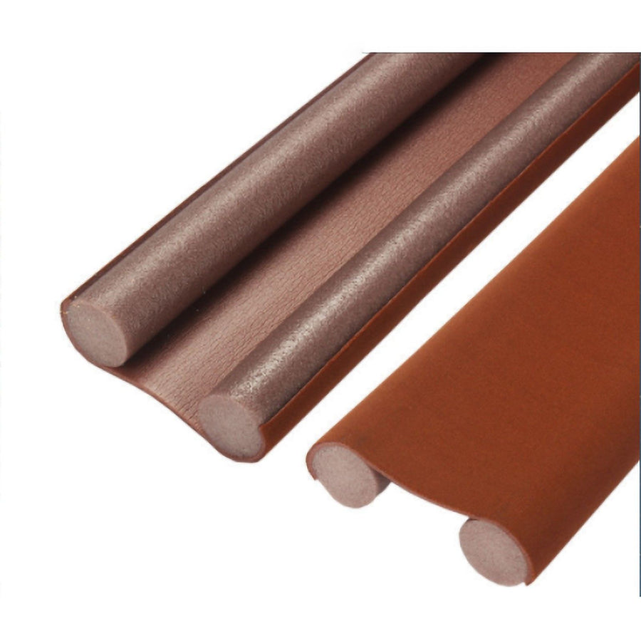 EVA Door Draft Stopper Bottom Seal Strip Soundproof Weatherproof Brown