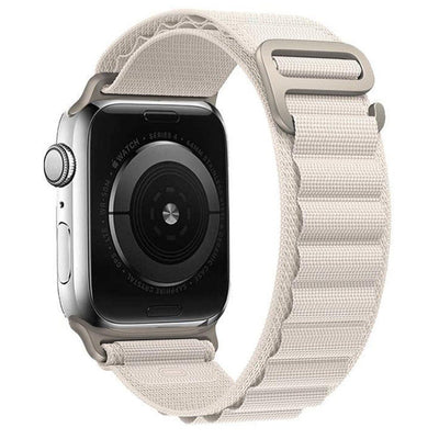 Nylon Loop Watch Band Compatible with Apple Watch Series Kalebol Starlight White, 38mm 40mm 41mm