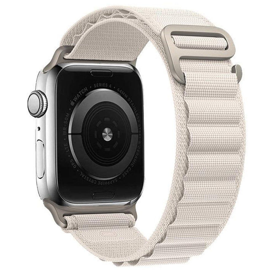 Nylon Loop Watch Band Compatible with Apple Watch Series Kalebol Starlight White, 38mm 40mm 41mm