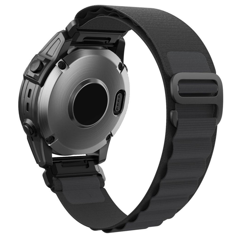 Nylon Watch Strap Compatible with Garmin Fenix 7 Forerunner 965 955 945 935 Black