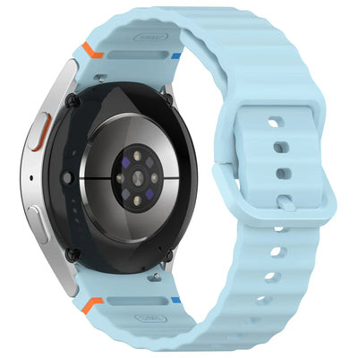 Silicone Watch Band Compatible with Samsung Galaxy Watch 6 Classic Light Blue, 42mm 46mm