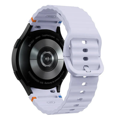 Silicone Watch Band Compatible with Samsung Galaxy Watch 4 Official Purple, 40mm 44mm