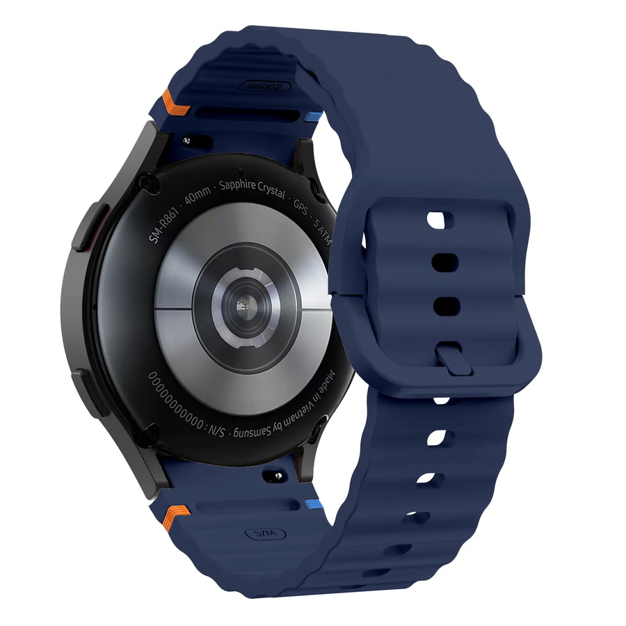 Silicone Watch Band Compatible with Samsung Galaxy Watch 5 Pro Midnight Blue, 45mm