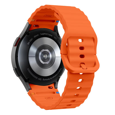 Silicone Watch Band Compatible with Samsung Galaxy Watch 6 Orange, 40mm 44mm
