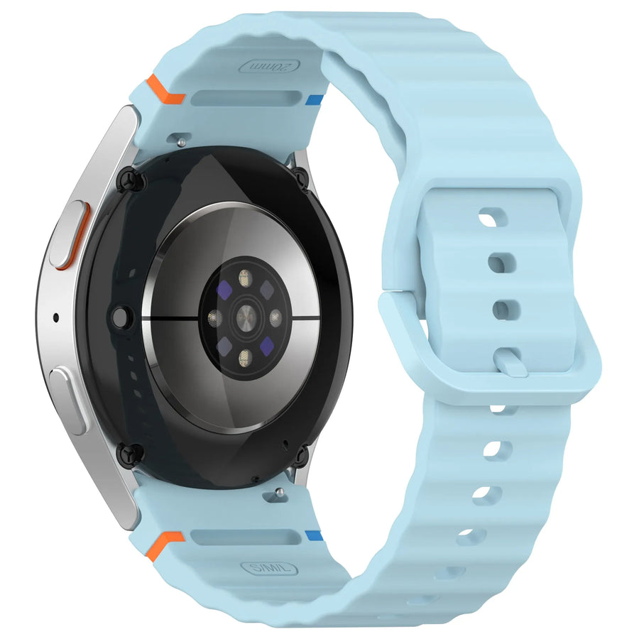 Silicone Watch Band Compatible with Samsung Galaxy Watch 7 Light Blue, 40mm 44mm