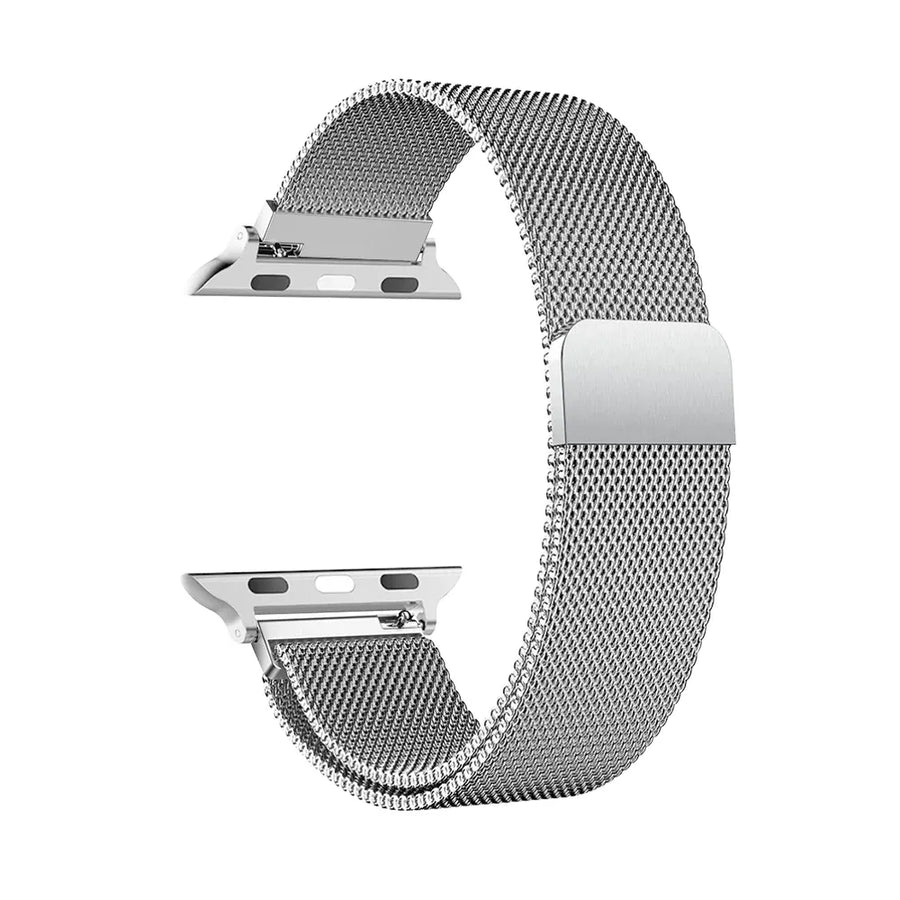 Milanese Watch Band Compatible with Apple Watch Ultra 2 3 Series 11 10 9 8 7 6 5 3 SE Silver, 38mm 40mm 41mm 42mm