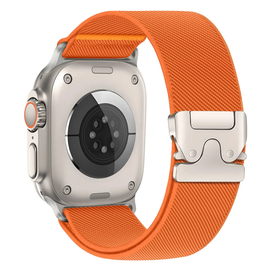 Paracord Watch Band Compatible with Apple Watch Ultra 2 Series 10 9 8 7 6 3 SE Orange, 38mm 40mm 41mm Series 10 42mm