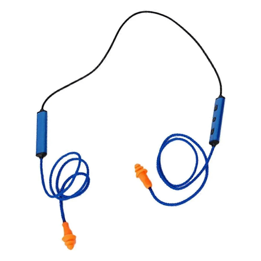 Bluetooth Hearing Protection Earbuds, Noise Cancelling Silicone Earplug Headset for Work, Blue
