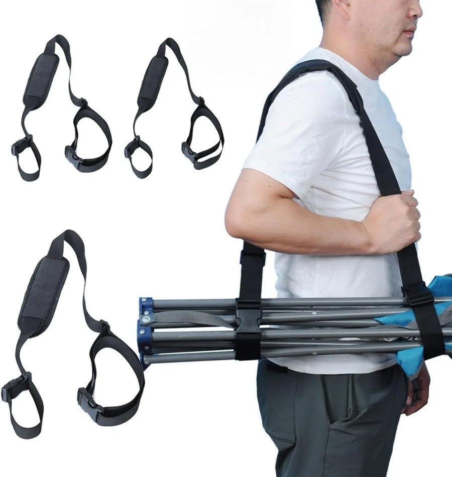 3 Pack Chair Carry Straps, Adjustable Padded Shoulder Sling for Folding Camping Chairs and Outdoor Trips