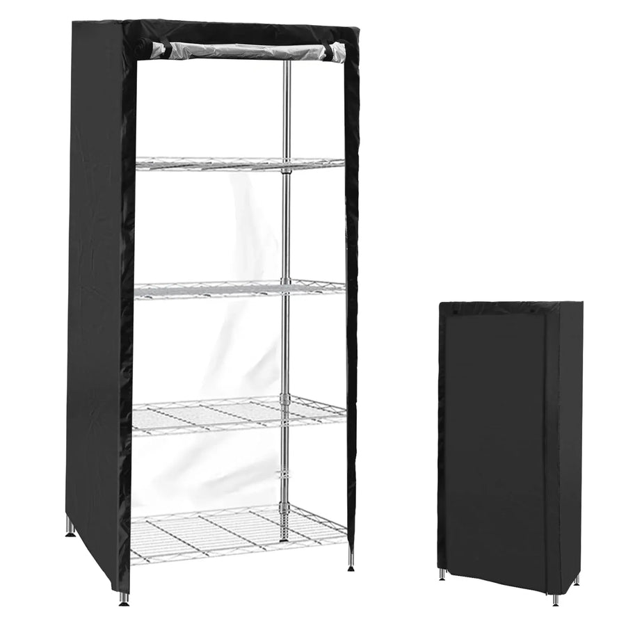 Wire Shelving Unit Cover, Waterproof Dustproof 210D Zipper Rack Cover, Black 36 x 18 x 72 In