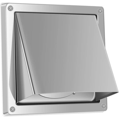 4 Inch Stainless Steel Dryer Vent Cover, Weatherproof Gravity Flap Wall Exhaust Vent for Home Dryer
