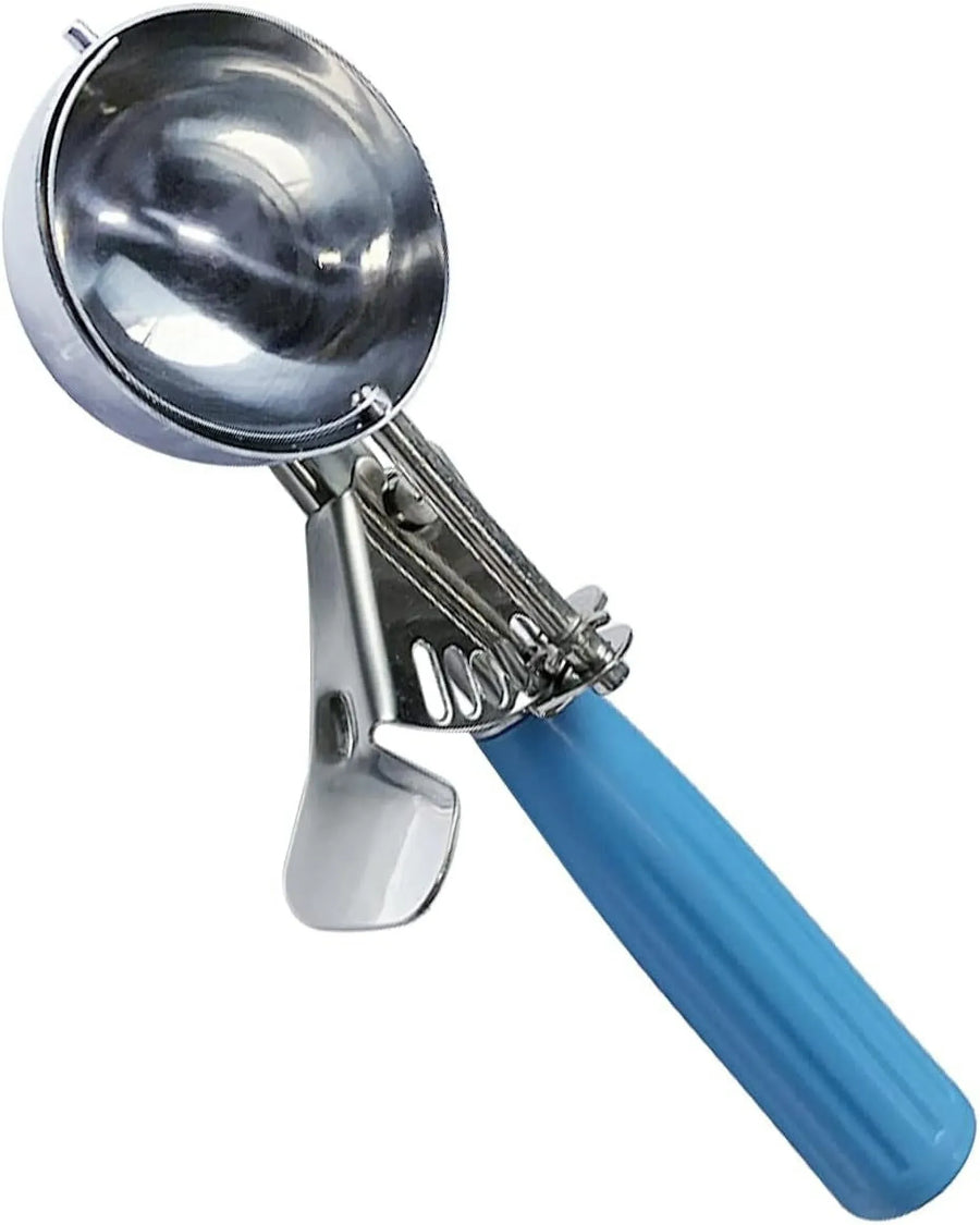 Ice Cream Cookie Dough Scoop, 304 Stainless Steel Trigger Scoop with ABS Handle, Blue 2.48 In