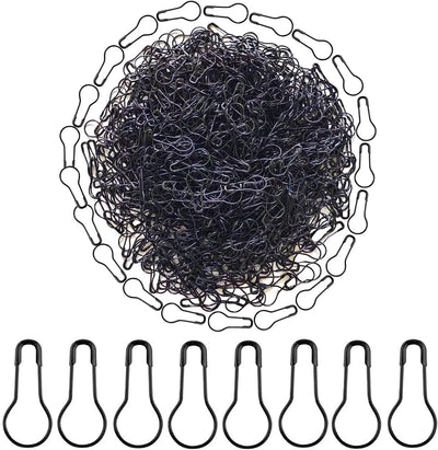 1000 Pcs Metal Gourd Safety Pins, 0.8 Inch Clothing Craft Tailor DIY Accessory Pins, Black
