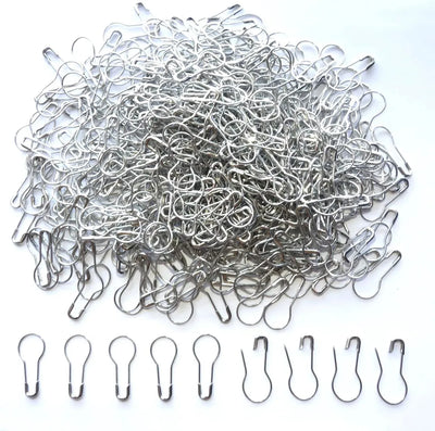 1000 Pcs Metal Gourd Safety Pins, 0.8 Inch Clothing Craft Tailor DIY Accessory Pins, Silver
