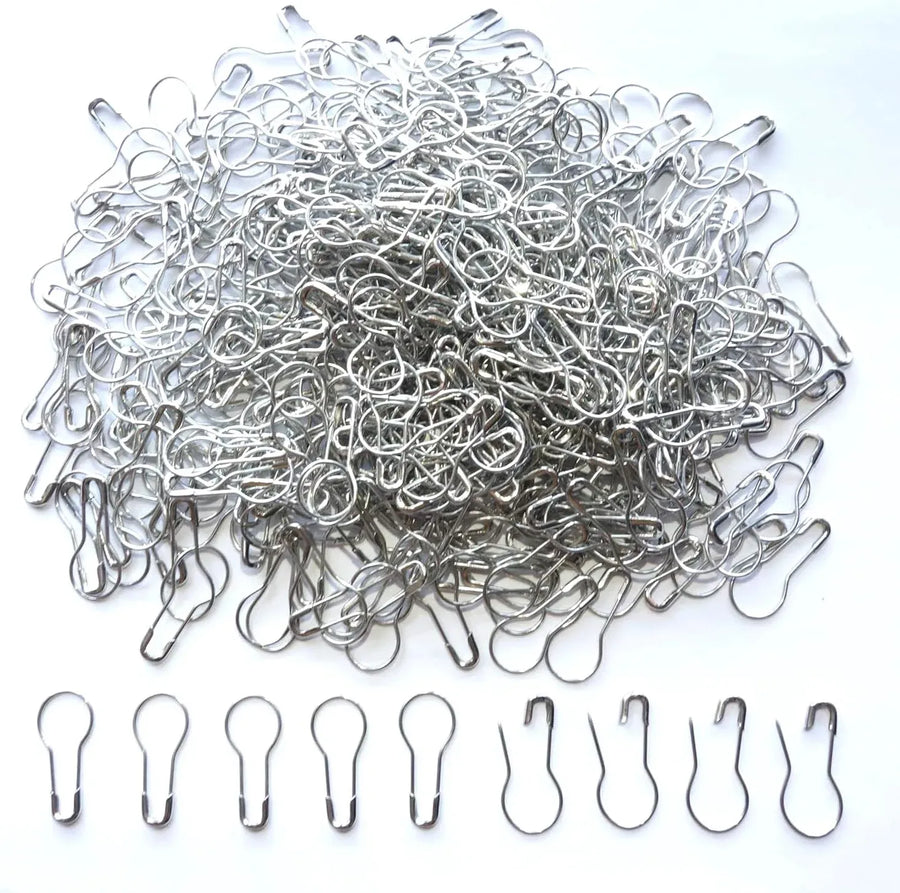1000 Pcs Metal Gourd Safety Pins, 0.8 Inch Clothing Craft Tailor DIY Accessory Pins, Silver