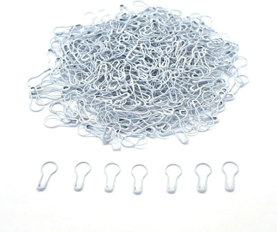 1000 Pcs Metal Gourd Safety Pins, 0.8 Inch Clothing Craft Tailor DIY Accessory Pins, White