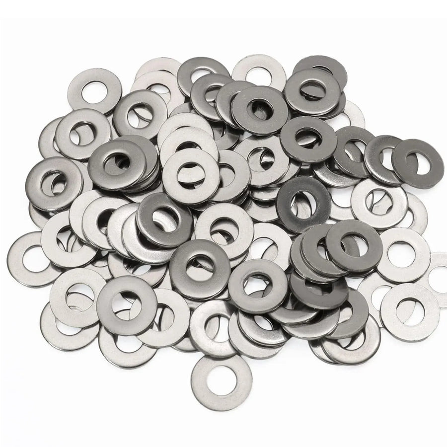 100 Pcs 1/4 Inch Flat Washers, 304 Stainless Steel Anti Rust Washers for Screws Bolts