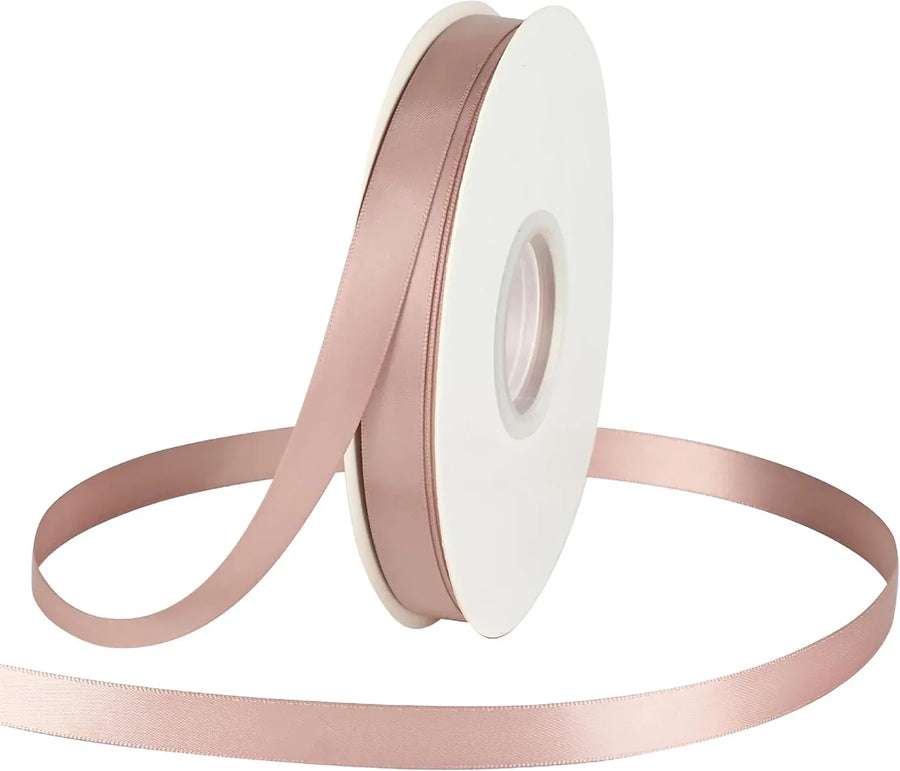 Double Face Satin Ribbon, Polyester Thin Craft Ribbon for Wedding Gift Wrap, Dusty Blue 1/2 In x 50 Yd