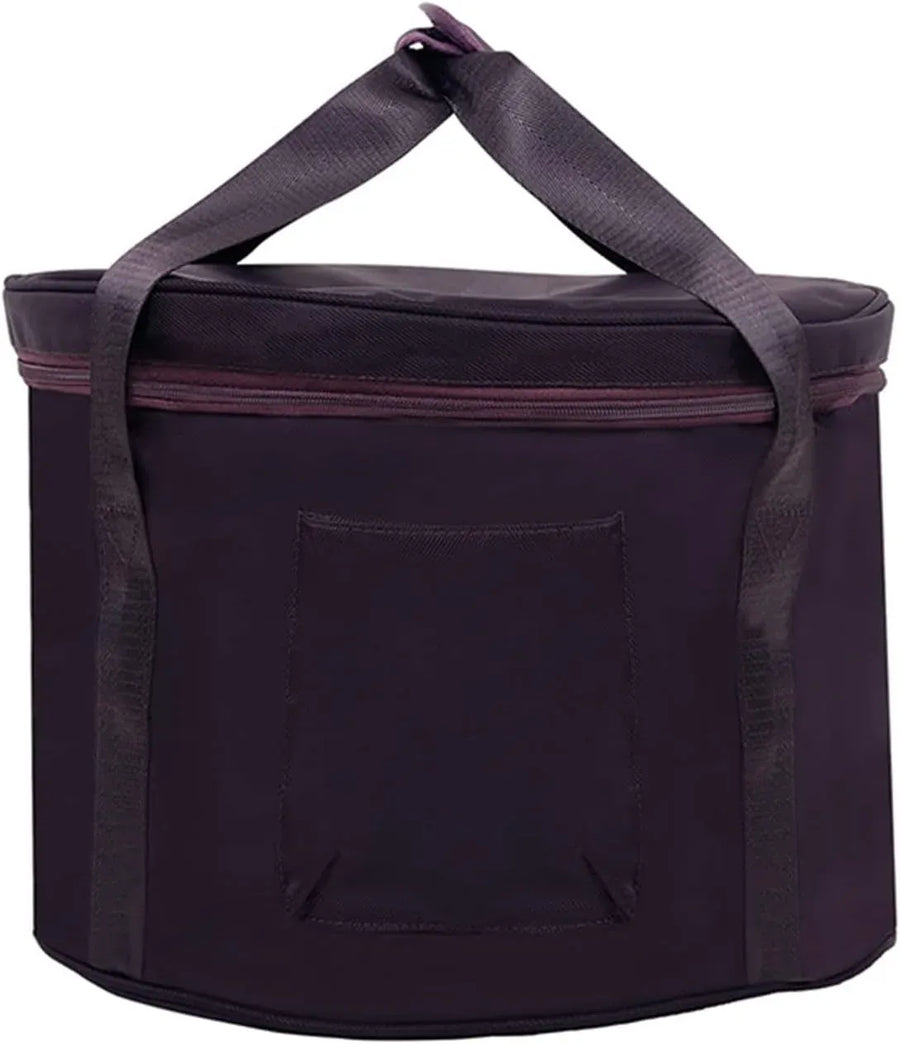 12 Inch Purple Padded Carry Bag, Polyester Case with Handle Front Pocket for Yoga Travel