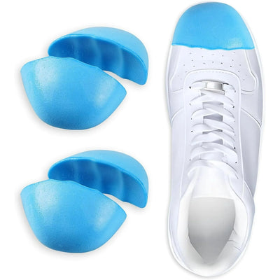 Shoe Toe Filler Inserts, Soft PU Foam Cushions for Loose Shoes, Blue Large 1-2 Sizes Bigger