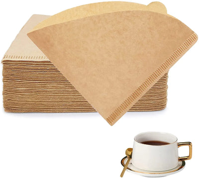 Size 01 Coffee Filters, 200 Count Natural Paper Cone Filters for Pour Over, 1-2 Cup Brown