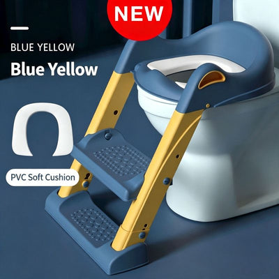 NEW Potty Training Toilet With Step Stool Ladder & Soft Seat For Toddlers & Kids(Blue)