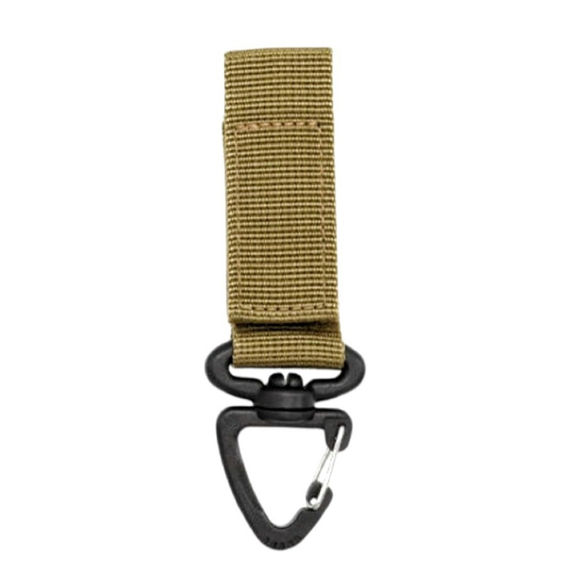Bottle Hanger | Swivel Buckle | Nylon Outdoor Buckle | Camping Accessory | Carabiner Keychain |Khaki