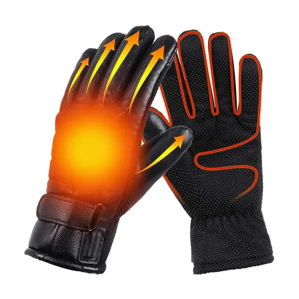 Electric Heated Gloves for Winter Cycling Motorcycle Skiing and Fishing, USB Gear Heating System Requires Power Bank for Warmth and Outdoor Comfort