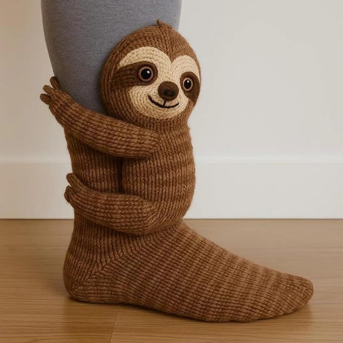 Funny Cute 3D Printed Animal Socks for Women, Sloth Rabbit Koala Designs, Warm Breathable Cotton Novelty Socks for Gifts and Daily Wear