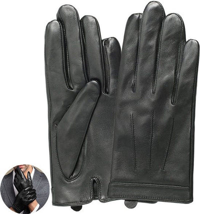 Men's Gloves, Touchscreen gloves, Windproof and good fit, for Riding, Walking, for Cold Weather, Travel and Daily Winter Wear, L, Black