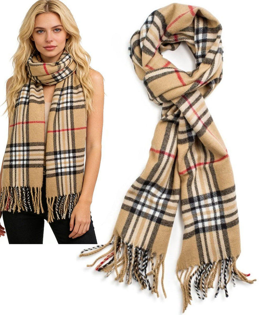 Scarf, Winter Scarf, Warm Neck Warmer, Faux Cashmere, for Cold Weather, Travel and Daily Winter Wear, 190 x 32 cm, Brown