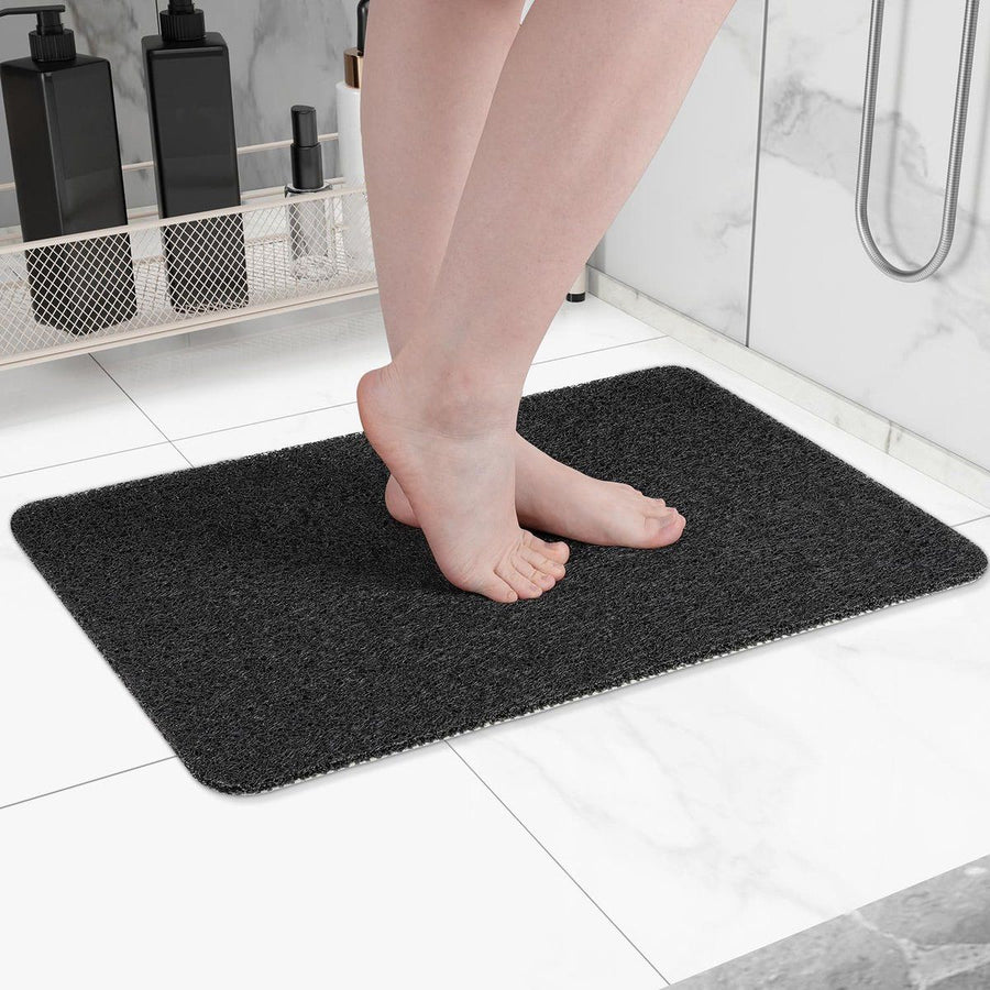Anti-slip shower mat, Anti-slip mats, Fast-drying bath mats, Foot cleaner mat, For bath floor bathroom home kitchen hotel, 40 x 60 cm, Black
