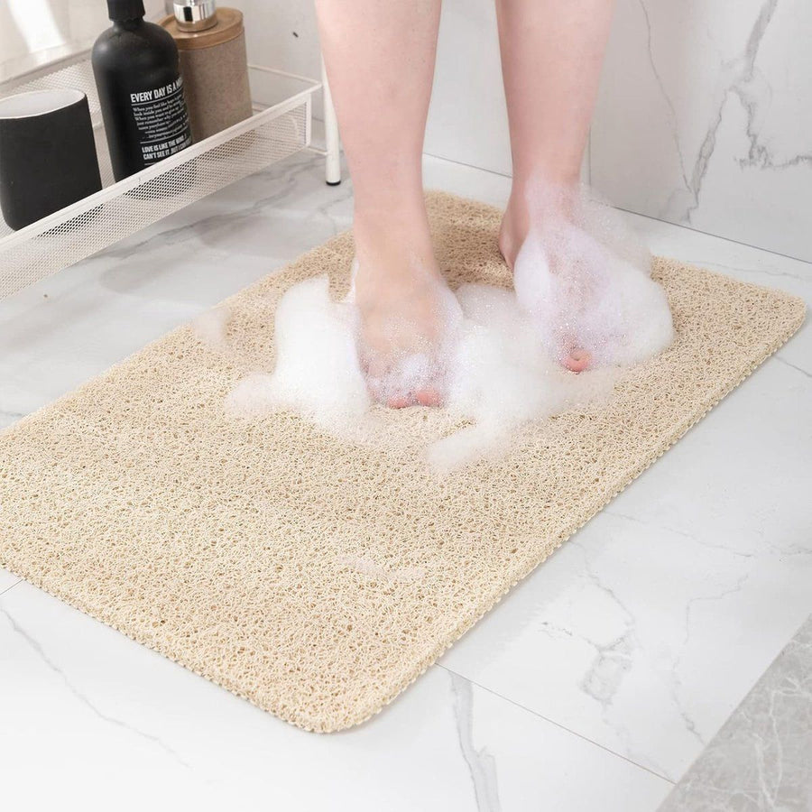 Anti-slip shower mat, Anti-slip mats, Fast-drying bath mats, Foot cleaner mat, For bath floor bathroom home kitchen hotel, 40 x 60 cm, Beige