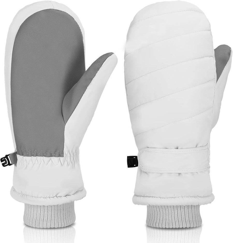 Ski Gloves, Women's Ski Gloves, Waterproof ski gloves for women in winter, Non-slip touchscreen snowboard gloves, 26 x 12 x 6.5 cm, White