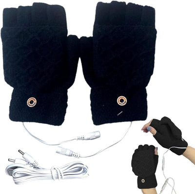 Heated Gloves, Warm Gloves for Men and Women, Office & School, Hand Warmers for Motorcycles, Outdoor Fishing, USB