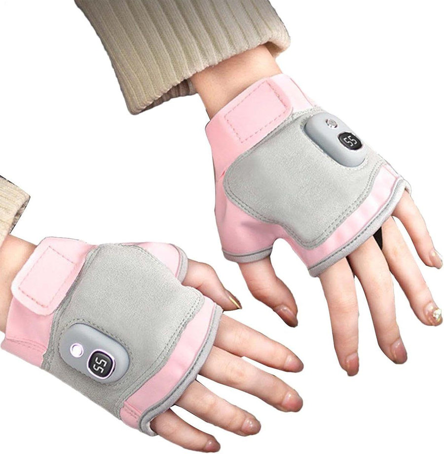 Heated Gloves, Electric Gloves, Heated Winter Gloves, for Winter Riding, Commuting and Outdoor Scooter Use, 15 x 9 cm, USB, Pink